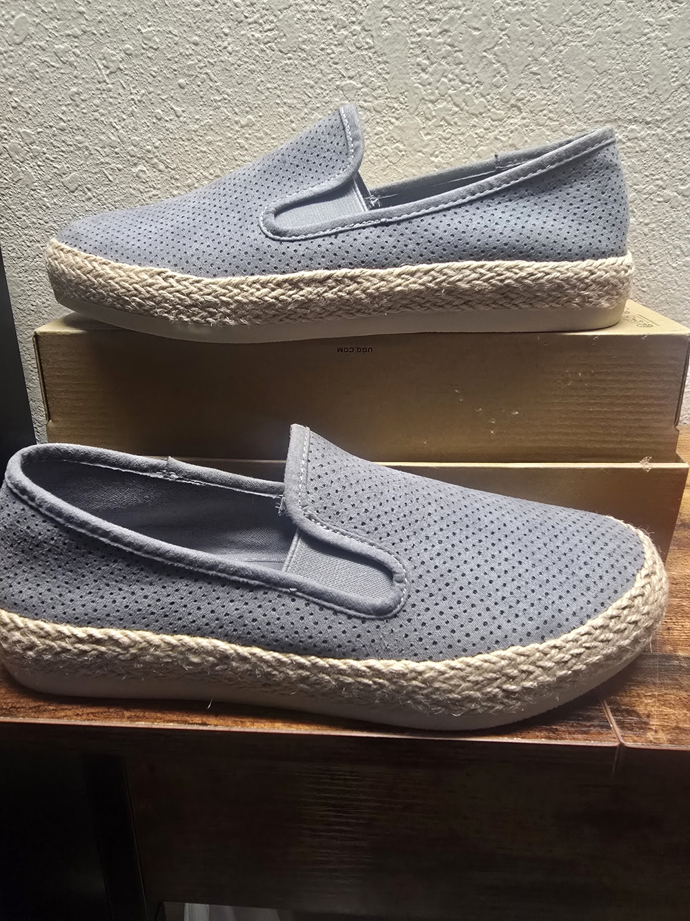 Light Blue Slip-On Espadrille Sneakers - Women Size 9